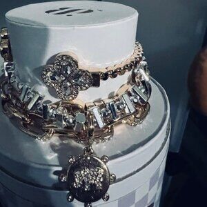 DIAMOND CZ ON GOLD PLATING.